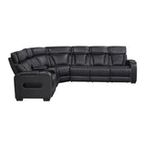 Fairway Collection 3-Piece Power Reclining Sectional with Left Side Console, Drop-Down Cup Holders, Power Headrests, Storage Arms(Top and Side), Cup holders, Reading Lights, Charging Ports, Wireless speakers, Two Wireless Chargers, and LED lighting