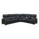 Fairway Collection 3-Piece Power Reclining Sectional with Right Side Console, Drop-Down Cup Holders, Power Headrests, Storage Arms(Top and Side), Cup holders, Reading Lights, Charging Ports, Wireless speakers, Two Wireless Chargers, and LED lighting