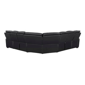Fairway Collection 3-Piece Power Reclining Sectional with Center Drop-Down Cup Holders, Power Headrests, Storage Arms(Top and Side), Cup holders, Charging Ports, Reading Lights, Wireless Chargers, Charging Ports and LED Lighting