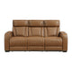 Fairway Collection Power Double Reclining Sofa with Center Drop-Down Cup Holders, Power Headrests, Storage Arms(Top and Side), Cup holders and Reading Lights, Two Wireless Chargers, Charging Ports and LED Lighting