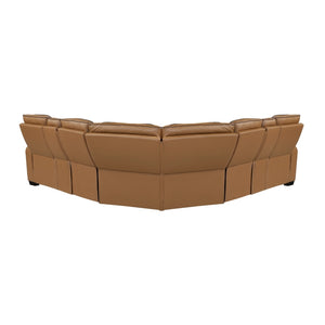 Fairway Collection 3-Piece Power Reclining Sectional with Consoles, Power Headrests, Storage Arms(Top and Side), Cup holders, Charging Ports, Wireless speakers and LED lighting