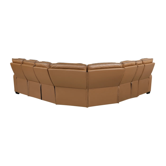 Fairway Collection 3-Piece Power Reclining Sectional with Left Side Console, Drop-Down Cup Holders, Power Headrests, Storage Arms(Top and Side), Cup holders, Reading Lights, Charging Ports, Wireless speakers, Two Wireless Chargers, and LED lighting