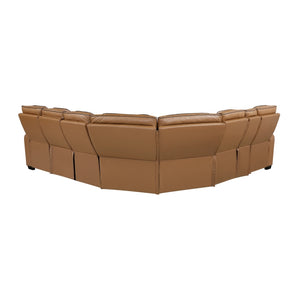 Fairway Collection 3-Piece Power Reclining Sectional with Left Side Console, Drop-Down Cup Holders, Power Headrests, Storage Arms(Top and Side), Cup holders, Reading Lights, Charging Ports, Wireless speakers, Two Wireless Chargers, and LED lighting