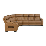 Fairway Collection 3-Piece Power Reclining Sectional with Left Side Console, Drop-Down Cup Holders, Power Headrests, Storage Arms(Top and Side), Cup holders, Reading Lights, Charging Ports, Wireless speakers, Two Wireless Chargers, and LED lighting