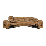 Fairway Collection 3-Piece Power Reclining Sectional with Right Side Console, Drop-Down Cup Holders, Power Headrests, Storage Arms(Top and Side), Cup holders, Reading Lights, Charging Ports, Wireless speakers, Two Wireless Chargers, and LED lighting