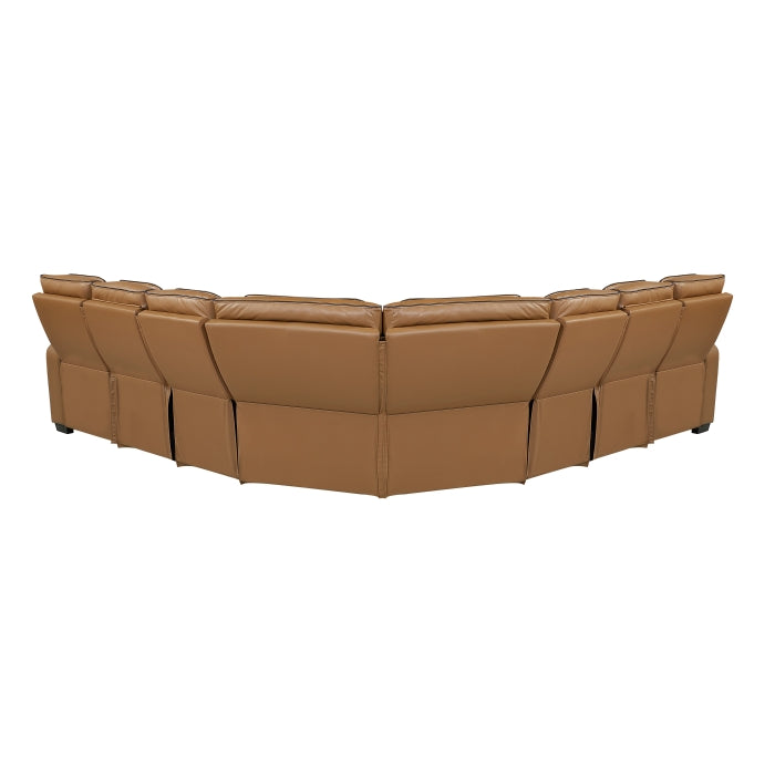 Fairway Collection 3-Piece Power Reclining Sectional with Center Drop-Down Cup Holders, Power Headrests, Storage Arms(Top and Side), Cup holders, Charging Ports, Reading Lights, Wireless Chargers, Charging Ports and LED Lighting