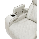 Fairway Collection Power Reclining Chair with Power Headrest, Cup holders and Storage Arms(Top and Side), Charging Ports and LED lighting