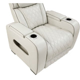 Fairway Collection Power Reclining Chair with Power Headrest, Cup holders and Storage Arms(Top and Side), Charging Ports and LED lighting