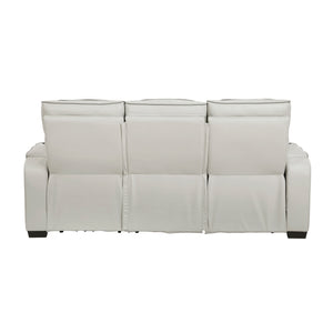 Fairway Collection Power Double Reclining Sofa with Center Drop-Down Cup Holders, Power Headrests, Storage Arms(Top and Side), Cup holders and Reading Lights, Two Wireless Chargers, Charging Ports and LED Lighting