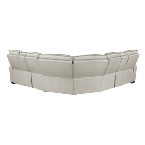 Fairway Collection 3-Piece Power Reclining Sectional with Consoles, Power Headrests, Storage Arms(Top and Side), Cup holders, Charging Ports, Wireless speakers and LED lighting