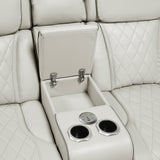 Fairway Collection 3-Piece Power Reclining Sectional with Consoles, Power Headrests, Storage Arms(Top and Side), Cup holders, Charging Ports, Wireless speakers and LED lighting
