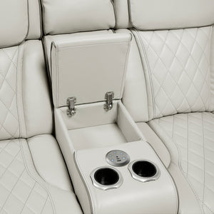 Fairway Collection 3-Piece Power Reclining Sectional with Consoles, Power Headrests, Storage Arms(Top and Side), Cup holders, Charging Ports, Wireless speakers and LED lighting
