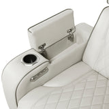 Fairway Collection 3-Piece Power Reclining Sectional with Consoles, Power Headrests, Storage Arms(Top and Side), Cup holders, Charging Ports, Wireless speakers and LED lighting