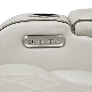 Fairway Collection 3-Piece Power Reclining Sectional with Consoles, Power Headrests, Storage Arms(Top and Side), Cup holders, Charging Ports, Wireless speakers and LED lighting