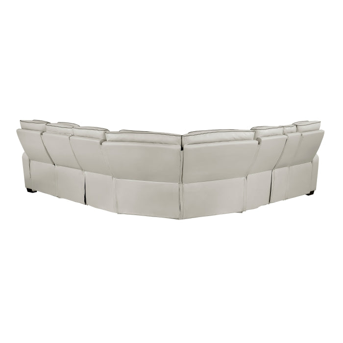 Fairway Collection 3-Piece Power Reclining Sectional with Left Side Console, Drop-Down Cup Holders, Power Headrests, Storage Arms(Top and Side), Cup holders, Reading Lights, Charging Ports, Wireless speakers, Two Wireless Chargers, and LED lighting