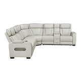 Fairway Collection 3-Piece Power Reclining Sectional with Right Side Console, Drop-Down Cup Holders, Power Headrests, Storage Arms(Top and Side), Cup holders, Reading Lights, Charging Ports, Wireless speakers, Two Wireless Chargers, and LED lighting