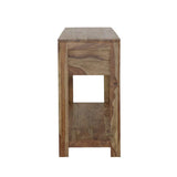 Consola Esther de madera de sheesham natural con 3 cajones