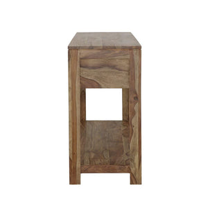 Consola Esther de madera de sheesham natural con 3 cajones