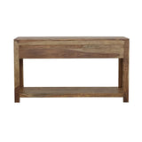 Consola Esther de madera de sheesham natural con 3 cajones