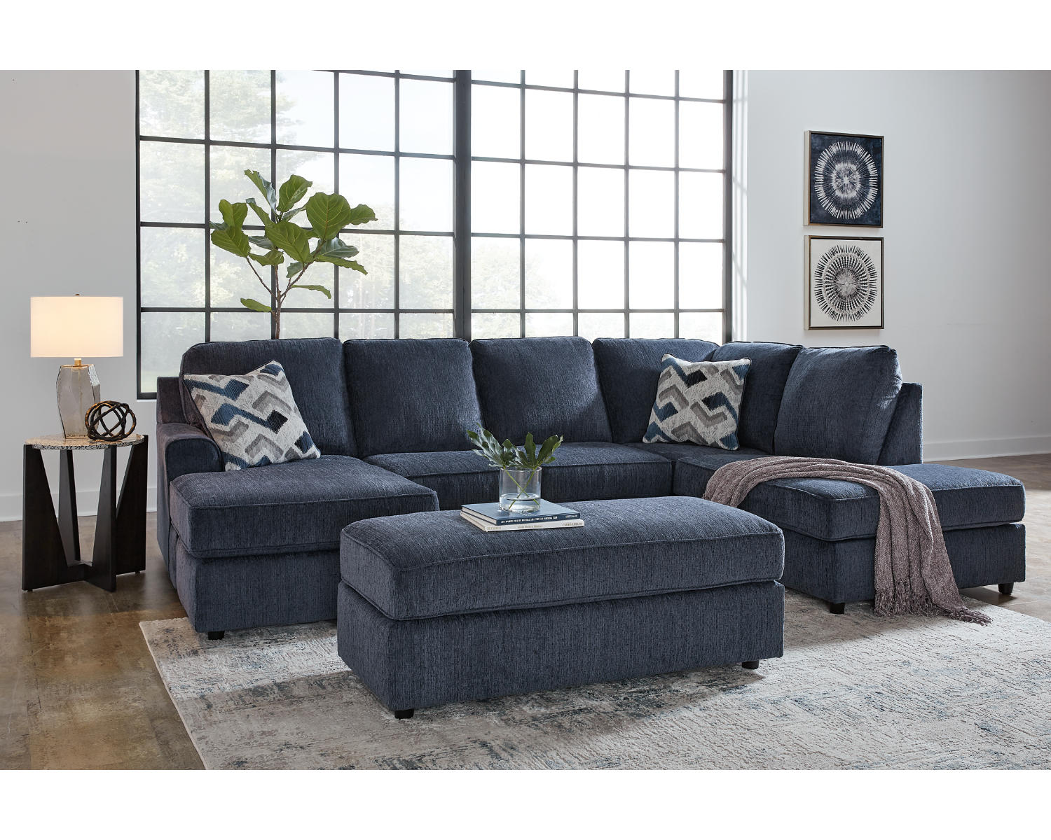 Albar Place 2-Piece Sectional and Ottoman