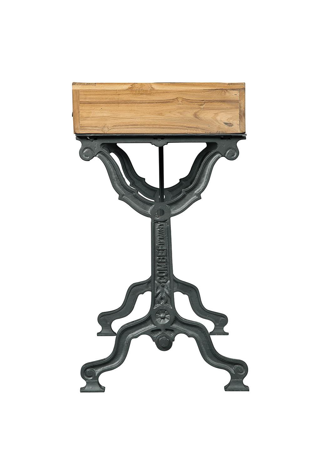 Industrial Entryway Console Table Natural and Black