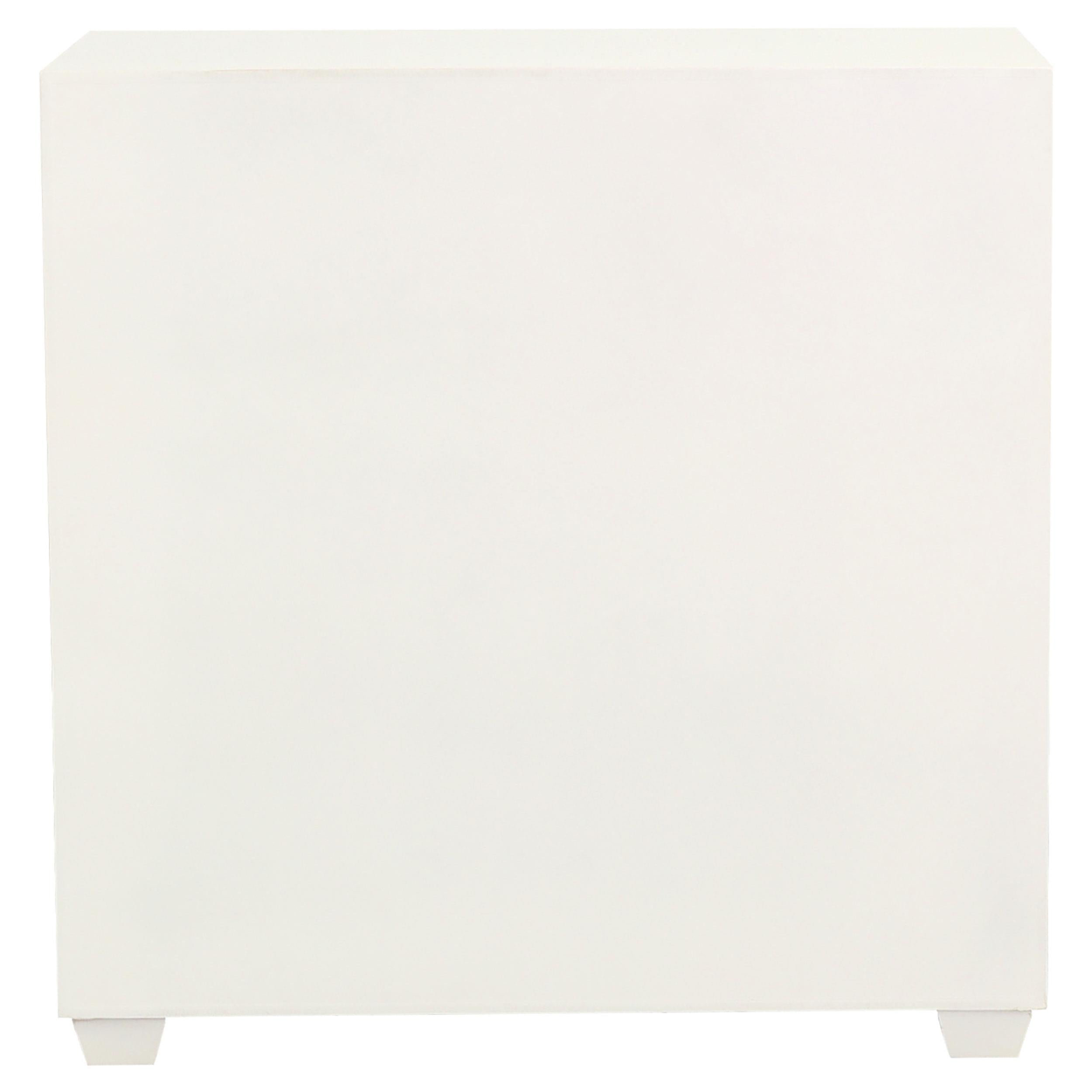 Belinda 2-door Storage Accent Cabinet White and Gold
