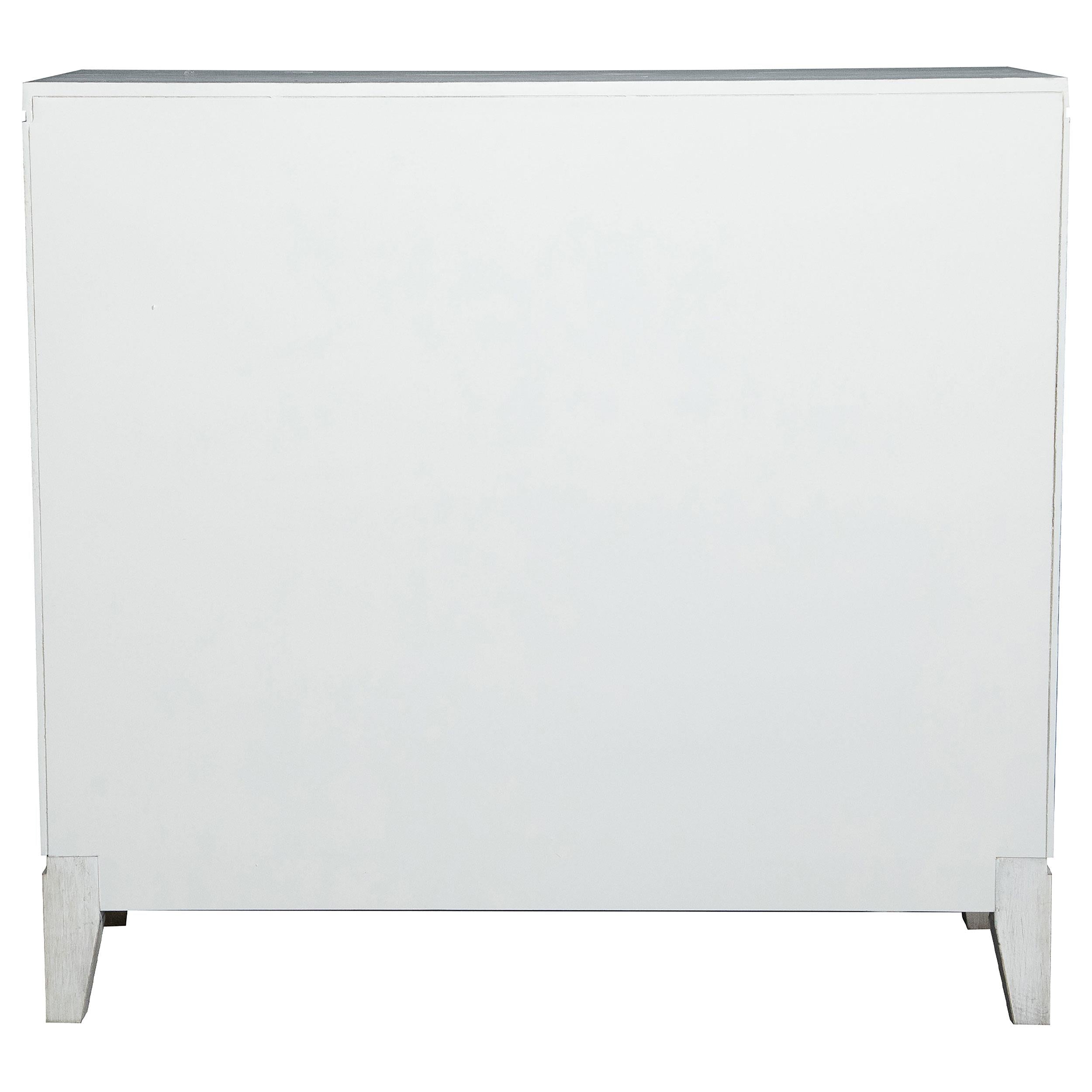 Moody 2-door Accent Cabinet with Carved Door Antique White