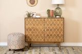 Gabinete decorativo rectangular Lantana de 2 puertas, color natural
