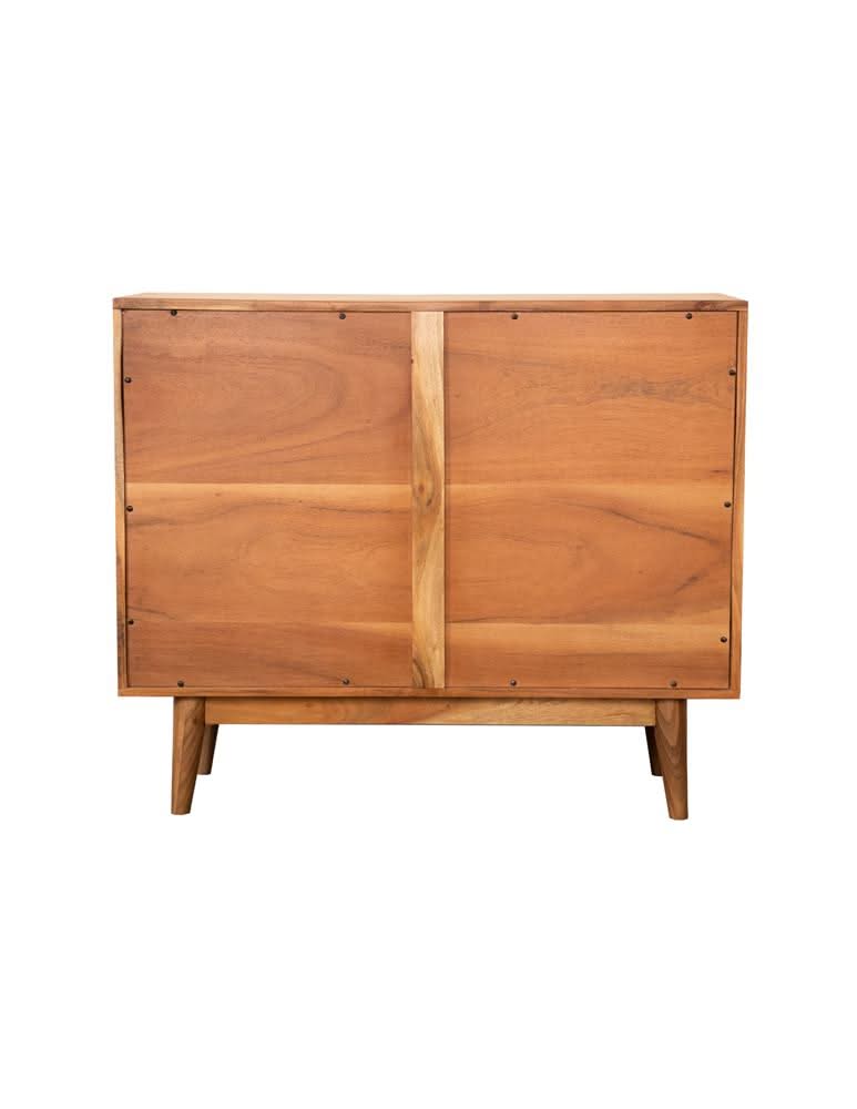 Gabinete decorativo rectangular Lantana de 2 puertas, color natural