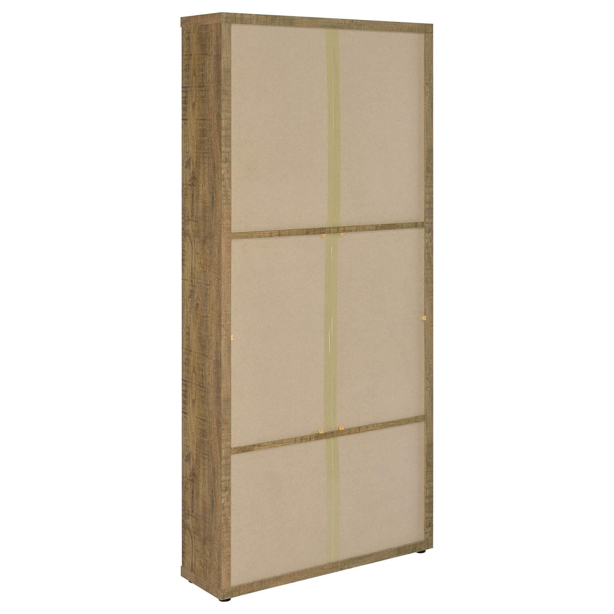 Gabinete alto Hawthorne de 4 estantes con puertas de vidrio y cajones en mango