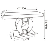 Consola geométrica Eliana con iluminación LED negra