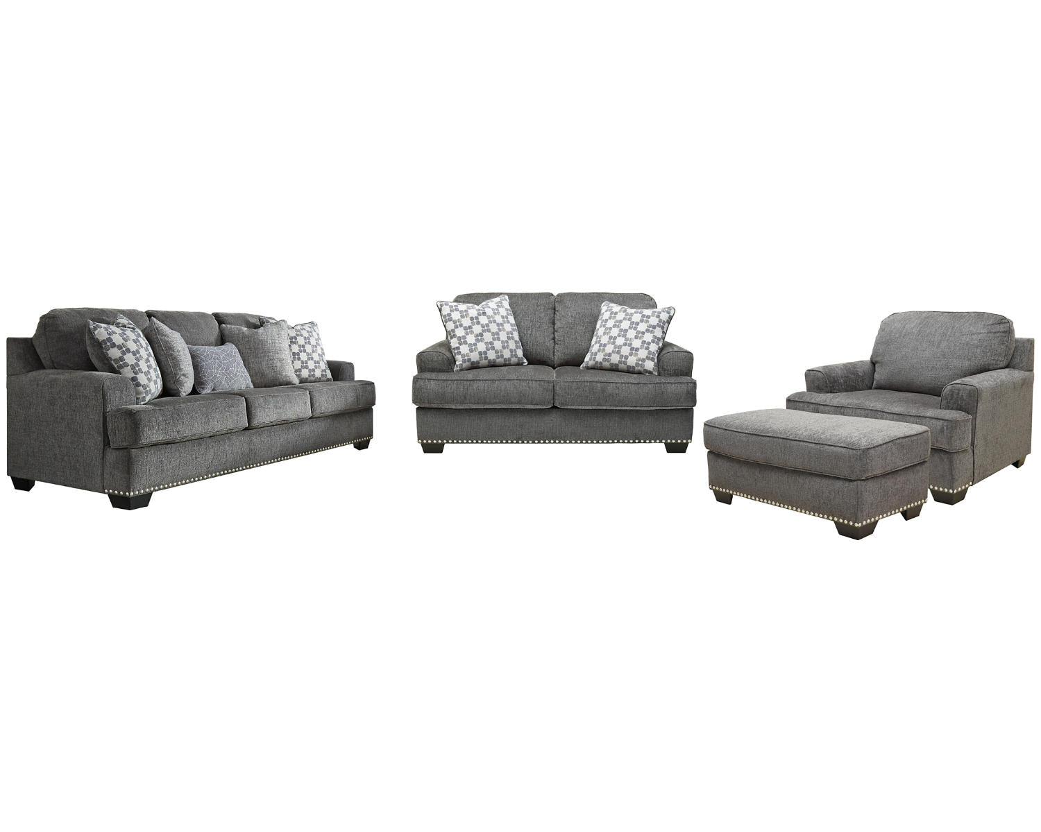 Locklin Sofa, Loveseat, Chair, and Ottoman