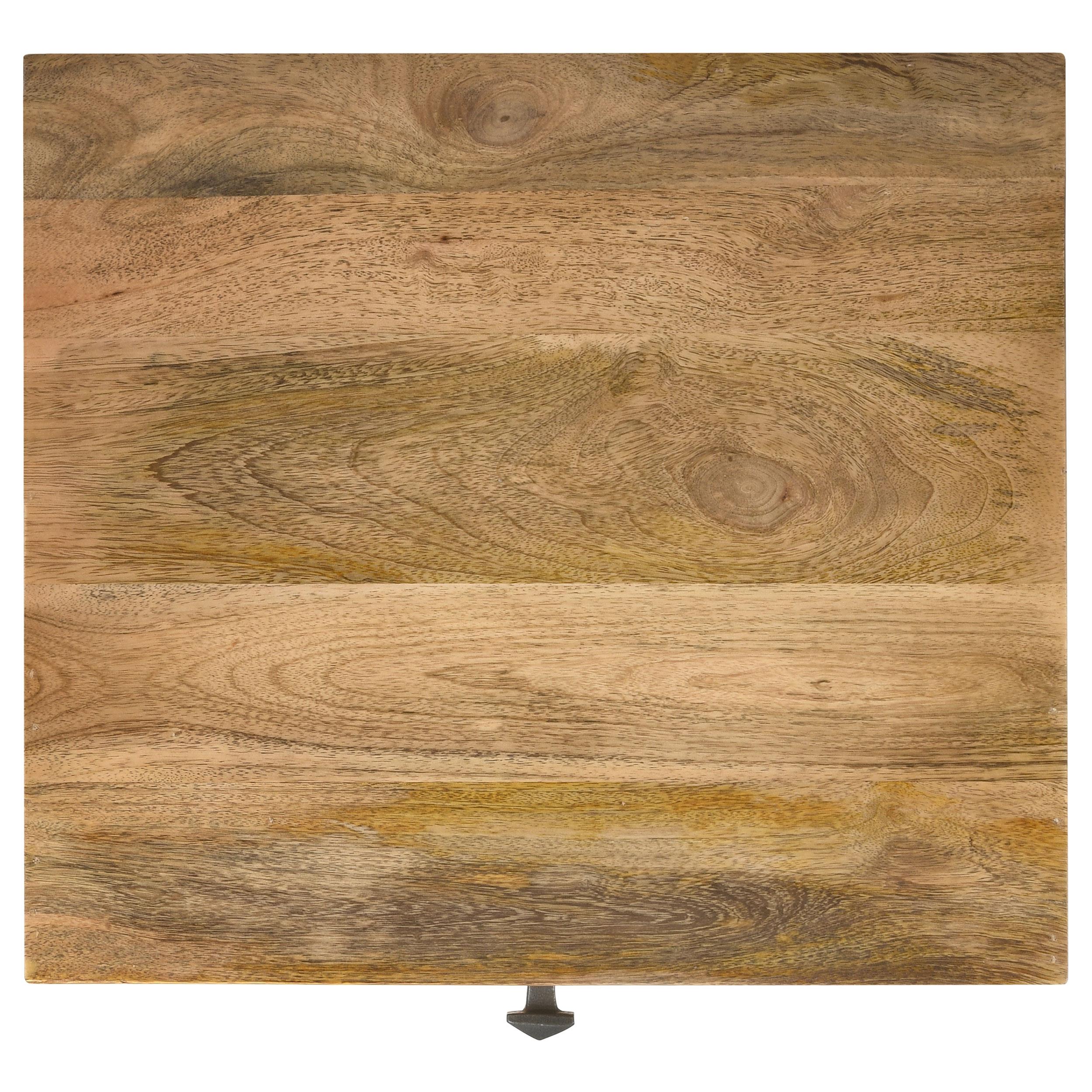 Ezra 1-drawer Rectangular Accent Side Table Natural Mango