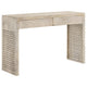 Consola de entrada de madera con dos cajones Rickman, color blanco lavado