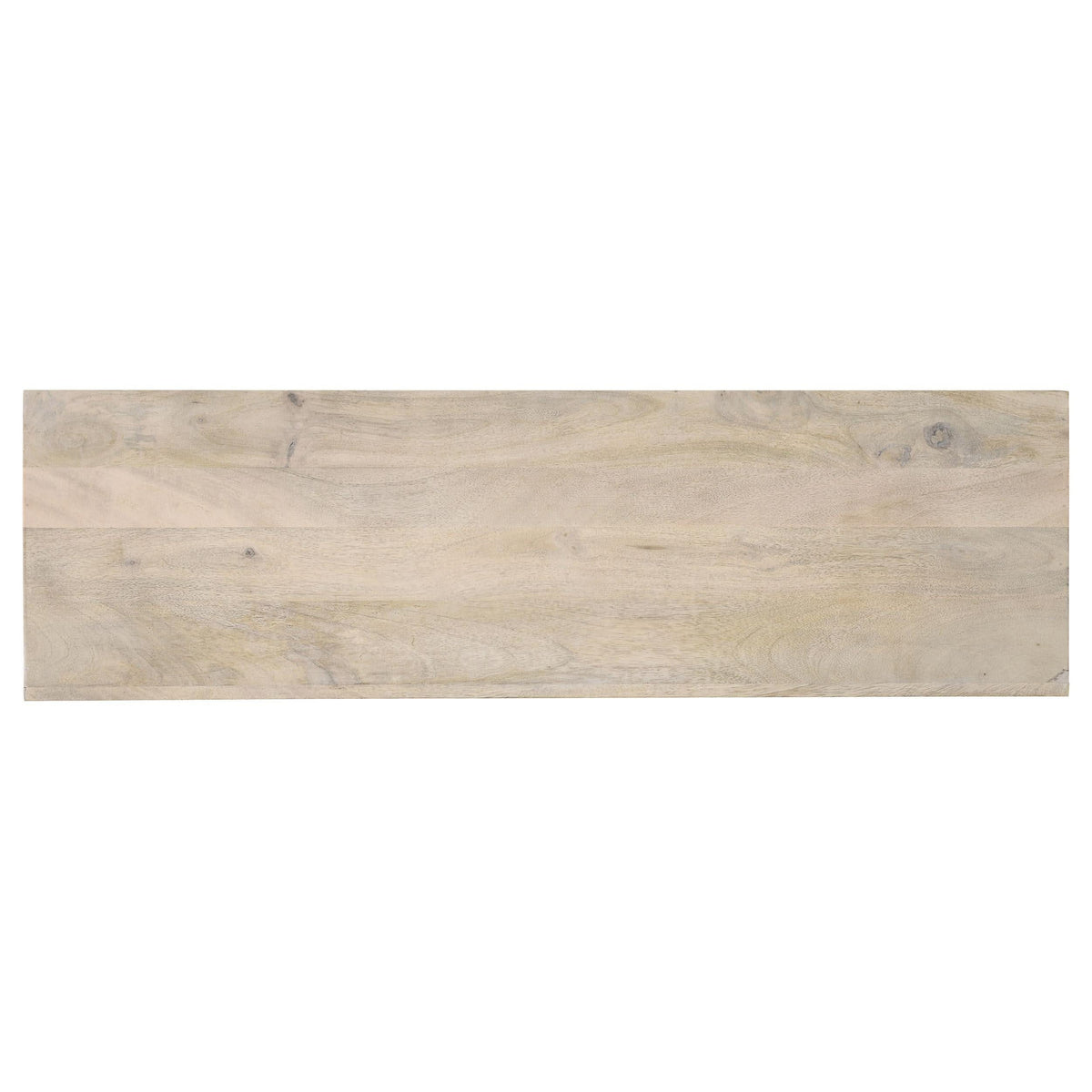 Consola de entrada de madera con dos cajones Rickman, color blanco lavado