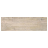 Consola de entrada de madera con dos cajones Rickman, color blanco lavado