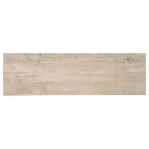 Consola de entrada de madera con dos cajones Rickman, color blanco lavado