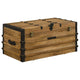 Baúl de almacenamiento de madera Simmons natural y negro