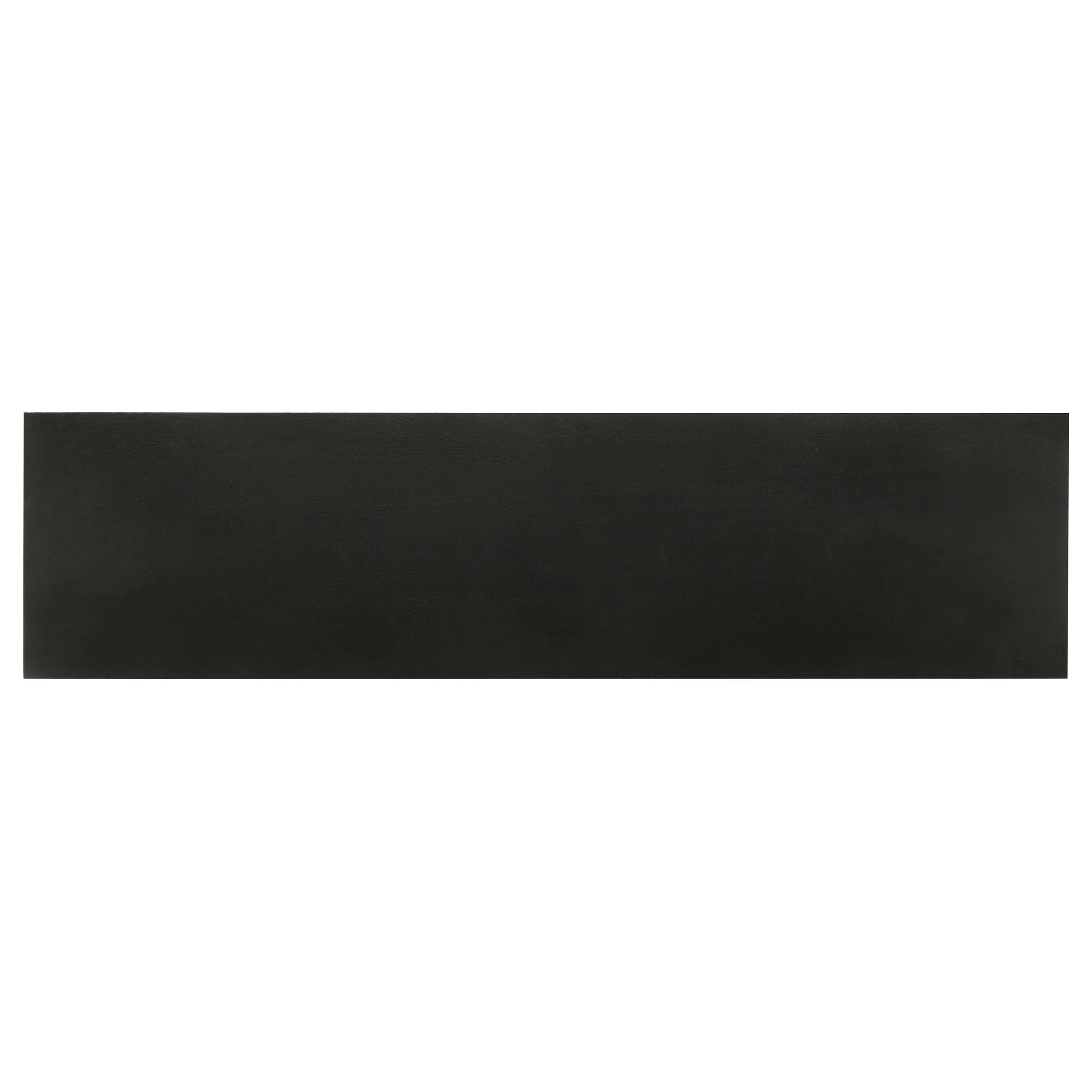 Riddell 4-door Wood Reeding Accent Cabinet Matte Black