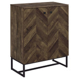 Gabinete decorativo Carolyn de madera de ingeniería de dos puertas, roble rústico