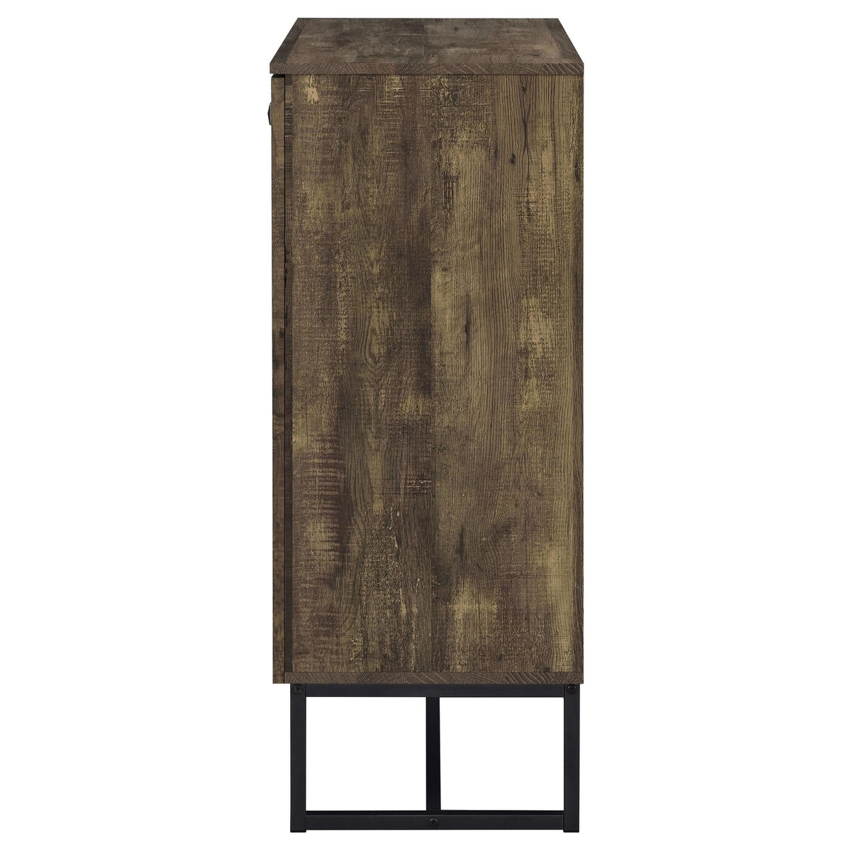 Gabinete decorativo Carolyn de madera de ingeniería de dos puertas, roble rústico