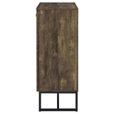 Gabinete decorativo Carolyn de madera de ingeniería de dos puertas, roble rústico
