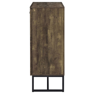 Gabinete decorativo Carolyn de madera de ingeniería de dos puertas, roble rústico