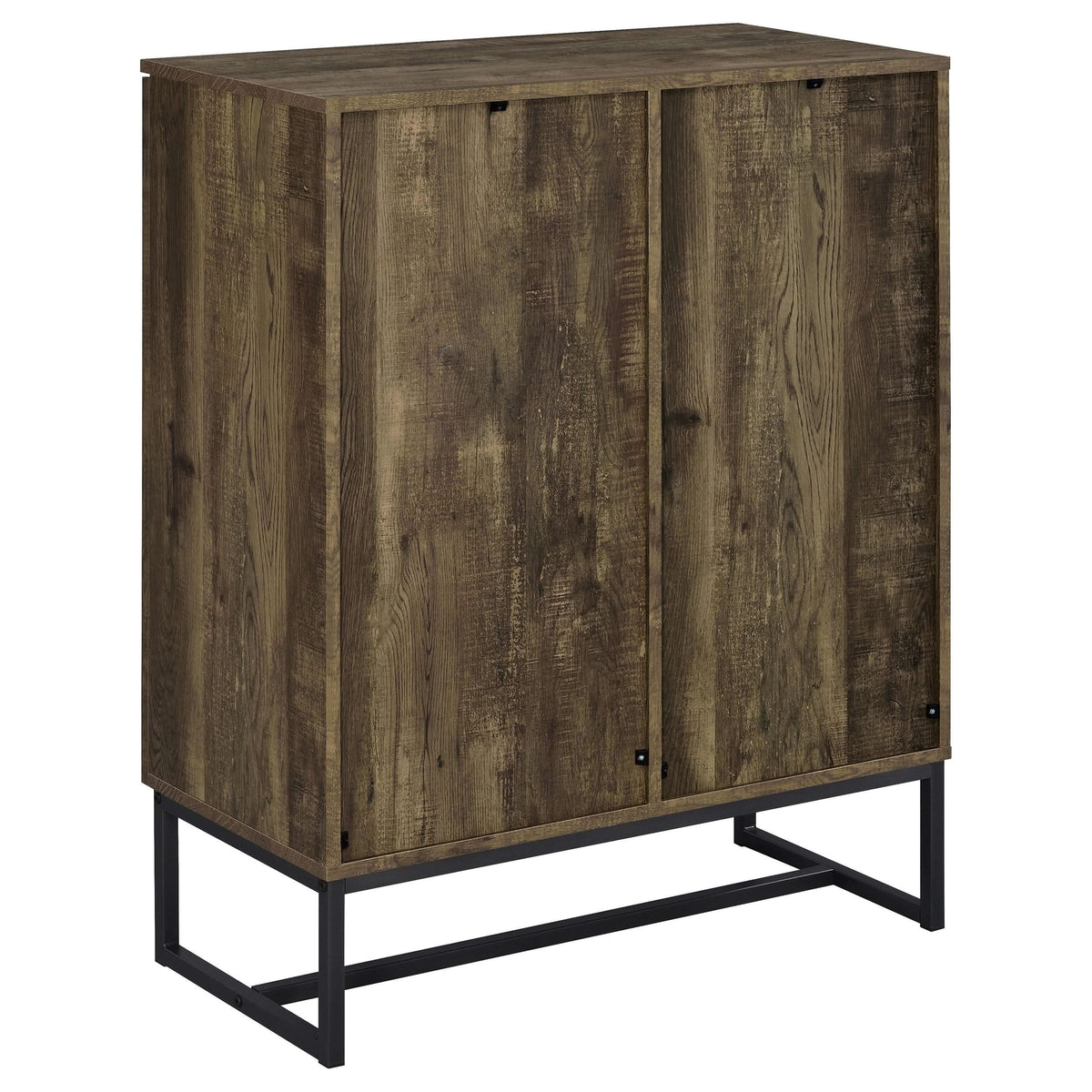 Gabinete decorativo Carolyn de madera de ingeniería de dos puertas, roble rústico