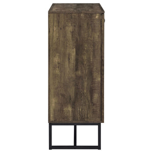 Gabinete decorativo Carolyn de madera de ingeniería de dos puertas, roble rústico