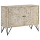 Eileen 2-door Wood Storage Accent Cabinet White Washed