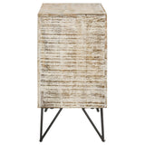 Eileen 2-door Wood Storage Accent Cabinet White Washed