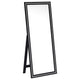 Espejo de pie Windrose LED templado de 28 x 67 pulgadas, negro
