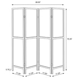 Biombo plegable de 4 paneles Deepika, color nuez moscada rústica