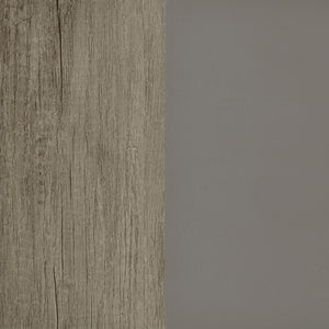 Biombo plegable de 4 paneles Deepika, madera flotante gris